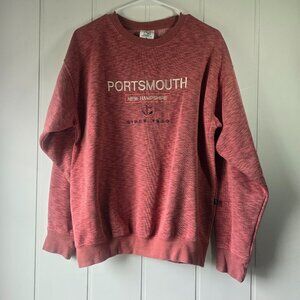 Size MED Portsmouth New Hampshire vacation sweatshirt Salmon‎ colored